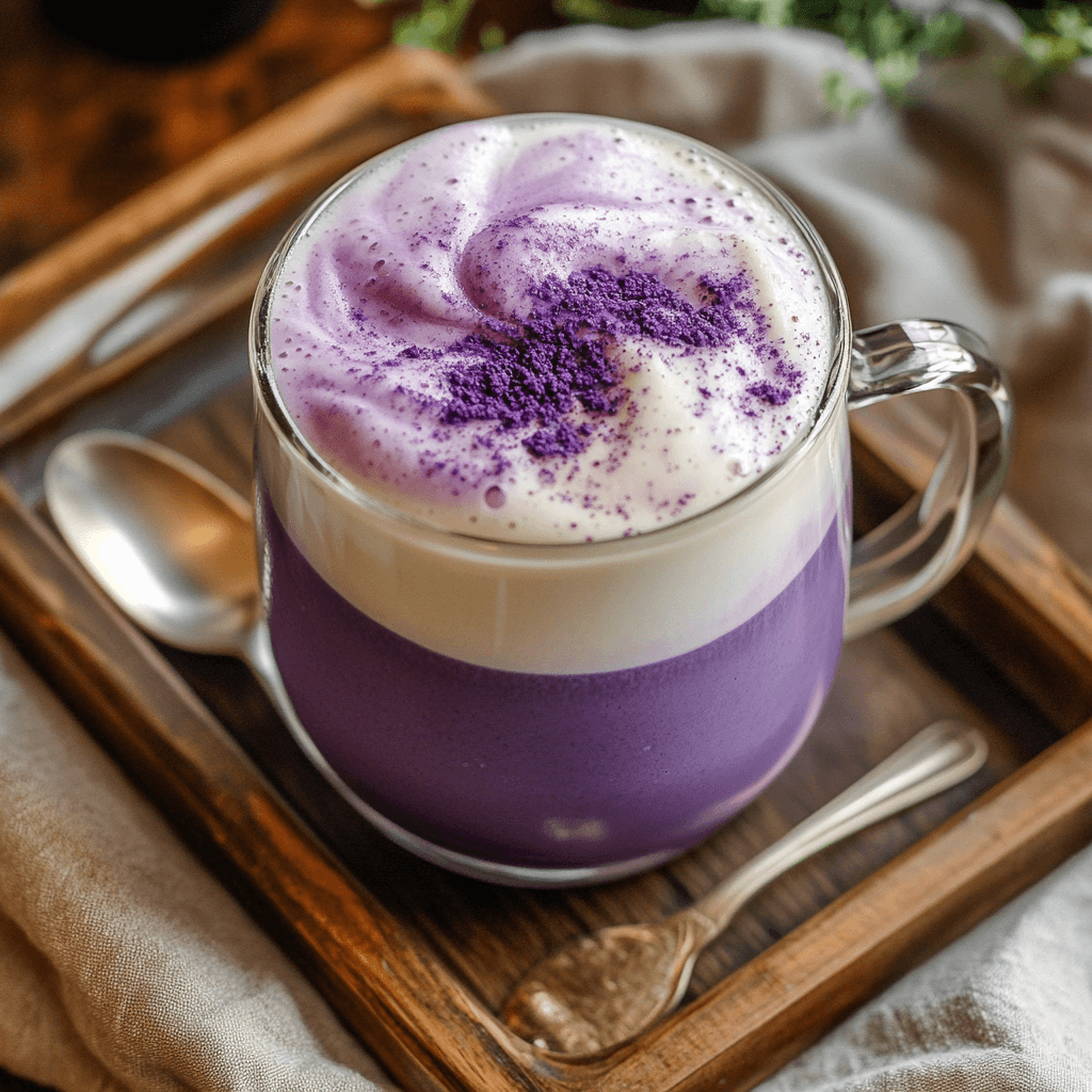 Yube Latte – Boisson instantanée à l’igname violette naturelle (ube)